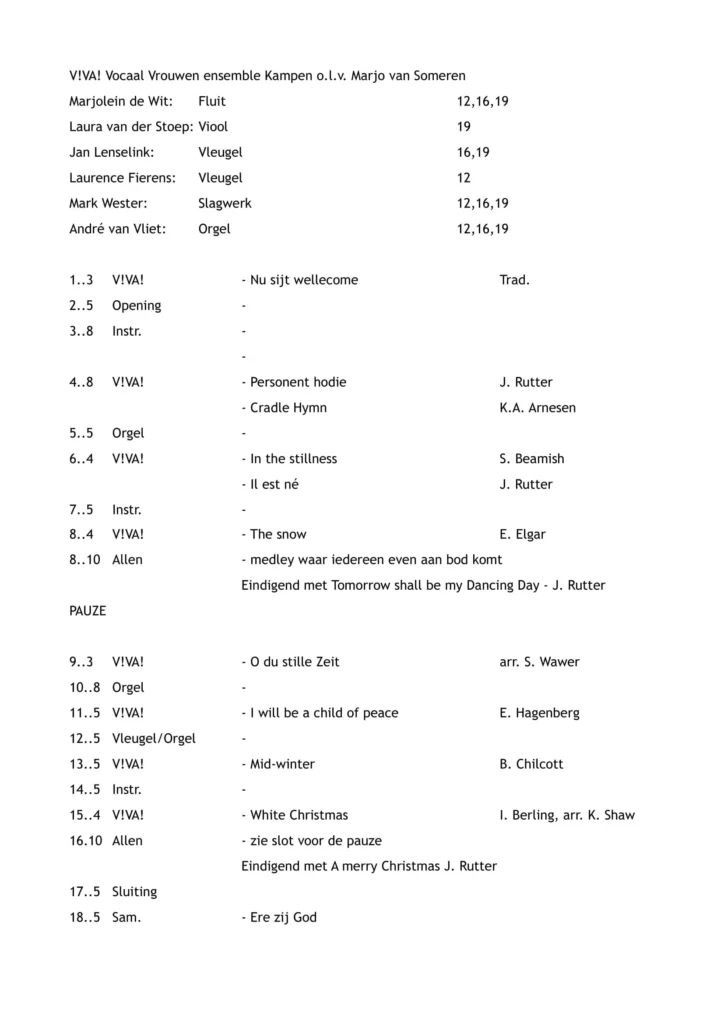 2024- 12,16, 19 dec.Programma V!VA! Johannus Orgelbouw Ede-1